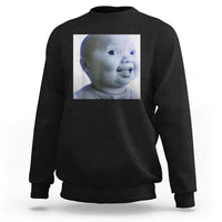 Funny Tuff Baby Side Eye Meme Sweatshirt Viral AI Niche Baby Face Reaction - Wonder Print Shop