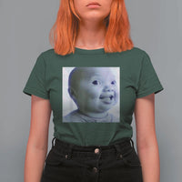 Funny Tuff Baby Side Eye Meme T Shirt For Women Viral AI Niche Baby Face Reaction - Wonder Print Shop