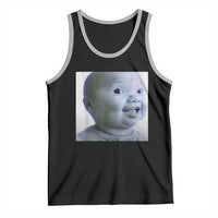Funny Tuff Baby Side Eye Meme Tank Top Viral AI Niche Baby Face Reaction - Wonder Print Shop