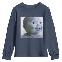 Funny Tuff Baby Side Eye Meme Youth Sweatshirt Viral AI Niche Baby Face Reaction - Wonder Print Shop