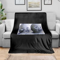 Funny Double Trouble Tuff Baby Meme Throw Blanket Viral AI Niche Baby Holding Laugh Duo Reaction - Wonder Print Shop