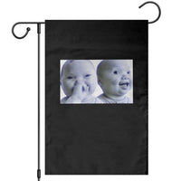 Funny Double Trouble Tuff Baby Meme Garden Flag Viral AI Niche Baby Holding Laugh Duo Reaction - Wonder Print Shop