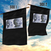 Funny Double Trouble Tuff Baby Meme Garden Flag Viral AI Niche Baby Holding Laugh Duo Reaction - Wonder Print Shop