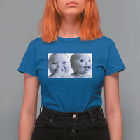 Funny Double Trouble Tuff Baby Meme T Shirt For Women Viral AI Niche Baby Holding Laugh Duo Reaction - Wonder Print Shop