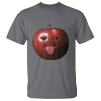 Cute Freaky Apple with Tongue Out T Shirt Funny Goofy AI Fruit Meme - Wonder Print Shop