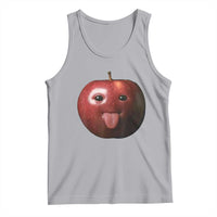 Cute Freaky Apple with Tongue Out Tank Top Funny Goofy AI Fruit Meme - Wonder Print Shop