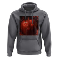 Evil Freaky Apple Meme Hoodie Creepy Dark AI Fruit Face With Glowing Eyes - Wonder Print Shop