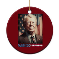 39th President Jimmy Carter Ceramic Ornament America's Grandpa Presidents' Day USA Flag Vintage - Wonder Print Shop
