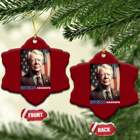 39th President Jimmy Carter Ceramic Ornament America's Grandpa Presidents' Day USA Flag Vintage - Wonder Print Shop