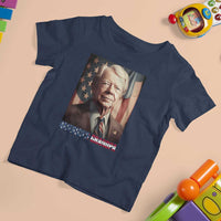 39th President Jimmy Carter T Shirt For Kid America's Grandpa Presidents' Day USA Flag Vintage