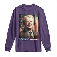 39th President Jimmy Carter Long Sleeve Shirt America's Grandpa Presidents' Day USA Flag Vintage
