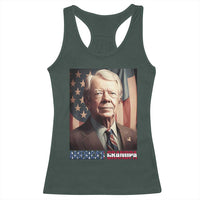 39th President Jimmy Carter Racerback Tank Top America's Grandpa Presidents' Day USA Flag Vintage