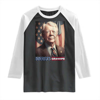 39th President Jimmy Carter Raglan Shirt America's Grandpa Presidents' Day USA Flag Vintage