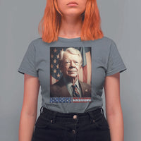 39th President Jimmy Carter T Shirt For Women America's Grandpa Presidents' Day USA Flag Vintage