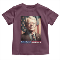 39th President Jimmy Carter Toddler T Shirt America's Grandpa Presidents' Day USA Flag Vintage