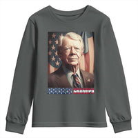 39th President Jimmy Carter Youth Sweatshirt America's Grandpa Presidents' Day USA Flag Vintage