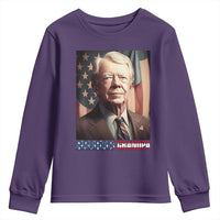 39th President Jimmy Carter Youth Sweatshirt America's Grandpa Presidents' Day USA Flag Vintage