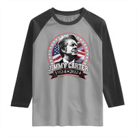 39th President Jimmy Carter Raglan Shirt USA Legacy American Flag
