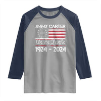 39th President Jimmy Carter Raglan Shirt USA Legacy We The People Betsy Ross Flag