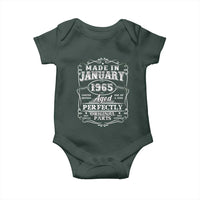 Retro Classic Made In January 1965 Baby Onesie Aged Perfectly Original Parts Vintage Birthday Men
