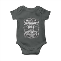Retro Classic Made In January 1965 Baby Onesie Aged Perfectly Original Parts Vintage Birthday Men