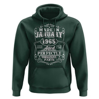 Retro Classic Made In January 1965 Hoodie Aged Perfectly Original Parts 60 Years Old Vintage 60th Birthday Men