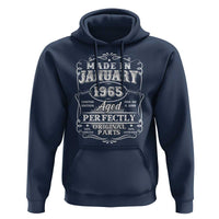 Retro Classic Made In January 1965 Hoodie Aged Perfectly Original Parts 60 Years Old Vintage 60th Birthday Men