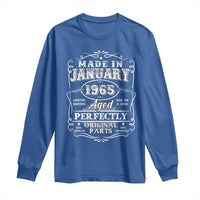 Retro Classic Made In January 1965 Long Sleeve Shirt Aged Perfectly Original Parts Vintage Birthday Men