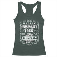 Retro Classic Made In January 1965 Racerback Tank Top Aged Perfectly Original Parts Vintage Birthday Men
