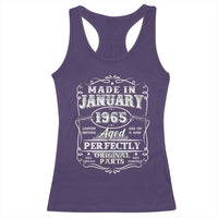 Retro Classic Made In January 1965 Racerback Tank Top Aged Perfectly Original Parts Vintage Birthday Men