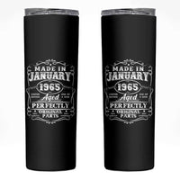Retro Classic Made In January 1965 Skinny Tumbler Aged Perfectly Original Parts Vintage Birthday Men