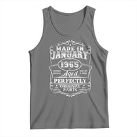Retro Classic Made In January 1965 Tank Top Aged Perfectly Original Parts Vintage Birthday Men