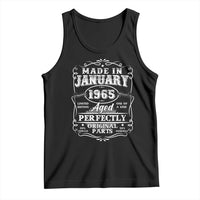 Retro Classic Made In January 1965 Tank Top Aged Perfectly Original Parts Vintage Birthday Men