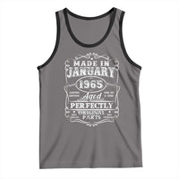 Retro Classic Made In January 1965 Tank Top Aged Perfectly Original Parts Vintage Birthday Men