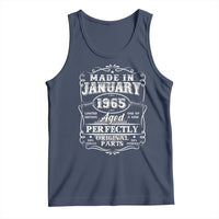 Retro Classic Made In January 1965 Tank Top Aged Perfectly Original Parts Vintage Birthday Men