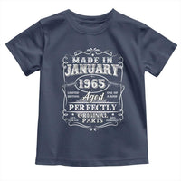 Retro Classic Made In January 1965 Toddler T Shirt Aged Perfectly Original Parts Vintage Birthday Men