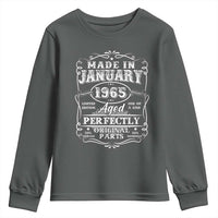 Retro Classic Made In January 1965 Youth Sweatshirt Aged Perfectly Original Parts Vintage Birthday Men