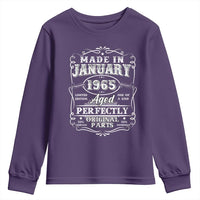 Retro Classic Made In January 1965 Youth Sweatshirt Aged Perfectly Original Parts Vintage Birthday Men