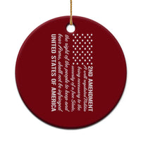 2nd Amendment American Flag Ceramic Ornament Patriotic Right to Bear Arms USA Patriot - Wonder Print Shop