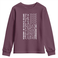 2nd Amendment American Flag Youth Sweatshirt Patriotic Right to Bear Arms USA Patriot