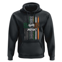Irish Pride Hoodie American Flag Celtic Cross St Patricks Day