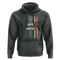 Irish Pride Hoodie American Flag Celtic Cross St Patricks Day