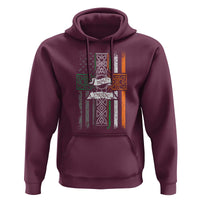 Irish Pride Hoodie American Flag Celtic Cross St Patricks Day