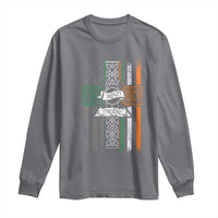 Irish Pride Long Sleeve Shirt American Flag Celtic Cross St Patricks Day