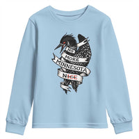 No More Minnesota Nice Loon Resistance Youth Sweatshirt Ice Out Rebellion