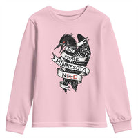 No More Minnesota Nice Loon Resistance Youth Sweatshirt Ice Out Rebellion
