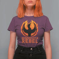 Minnesota Rebel Loon T Shirt For Women Rising From Fire Political Resistance