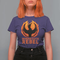 Minnesota Rebel Loon T Shirt For Women Rising From Fire Political Resistance