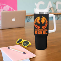 Minnesota Rebel Loon Tumbler With Handle Rising From Fire Political Resistance