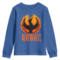 Minnesota Rebel Loon Youth Sweatshirt Rising From Fire Political Resistance